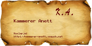 Kammerer Anett névjegykártya